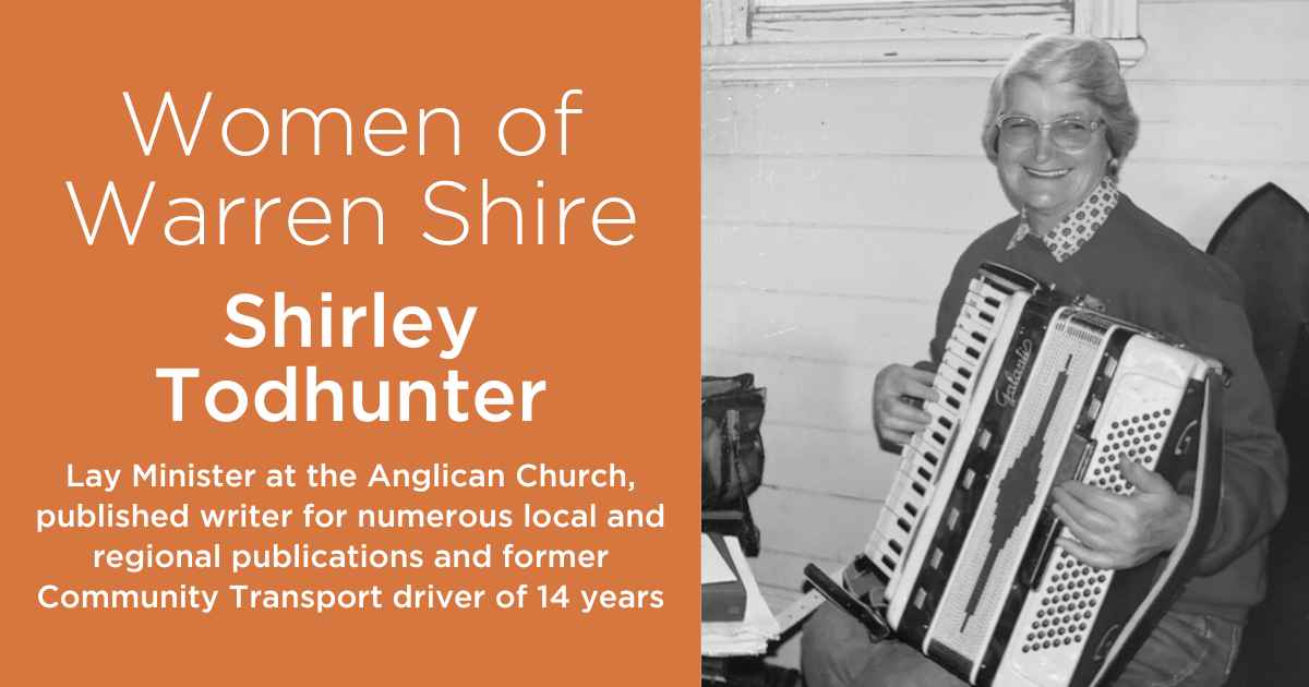 Women of Warren Shire - Shirley Todhunter - Post Image